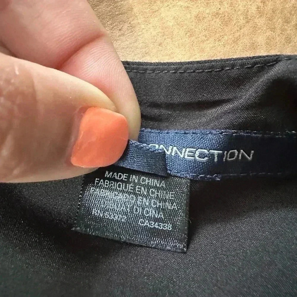 French Connection Womens Black Square-Neck Tapered Leg Crop Jumpsuit Size 4 - Picture 10 of 13